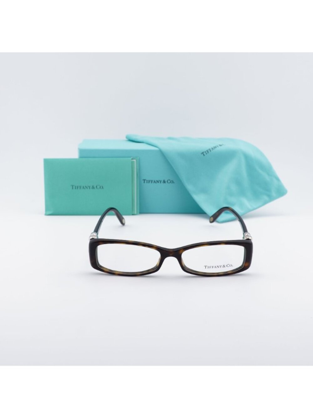 Tiffany & Co TF2016 8015 Eyeglasses Havana 53mm Rectangle Frame - Picture 5 of 9